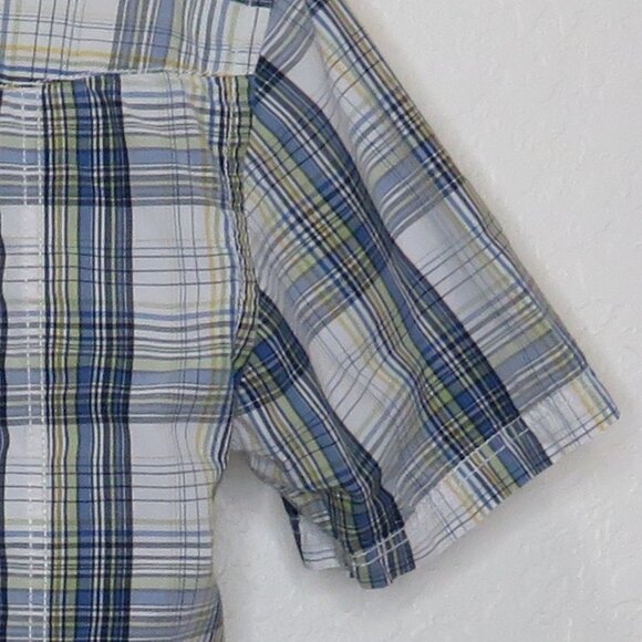Hilfiger Denim* Men's Short Sleeve Snap Down Straight Hem Chest Pockets Shirt~XL - Picture 14 of 14